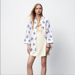 Zara Flower Embroidered shirt